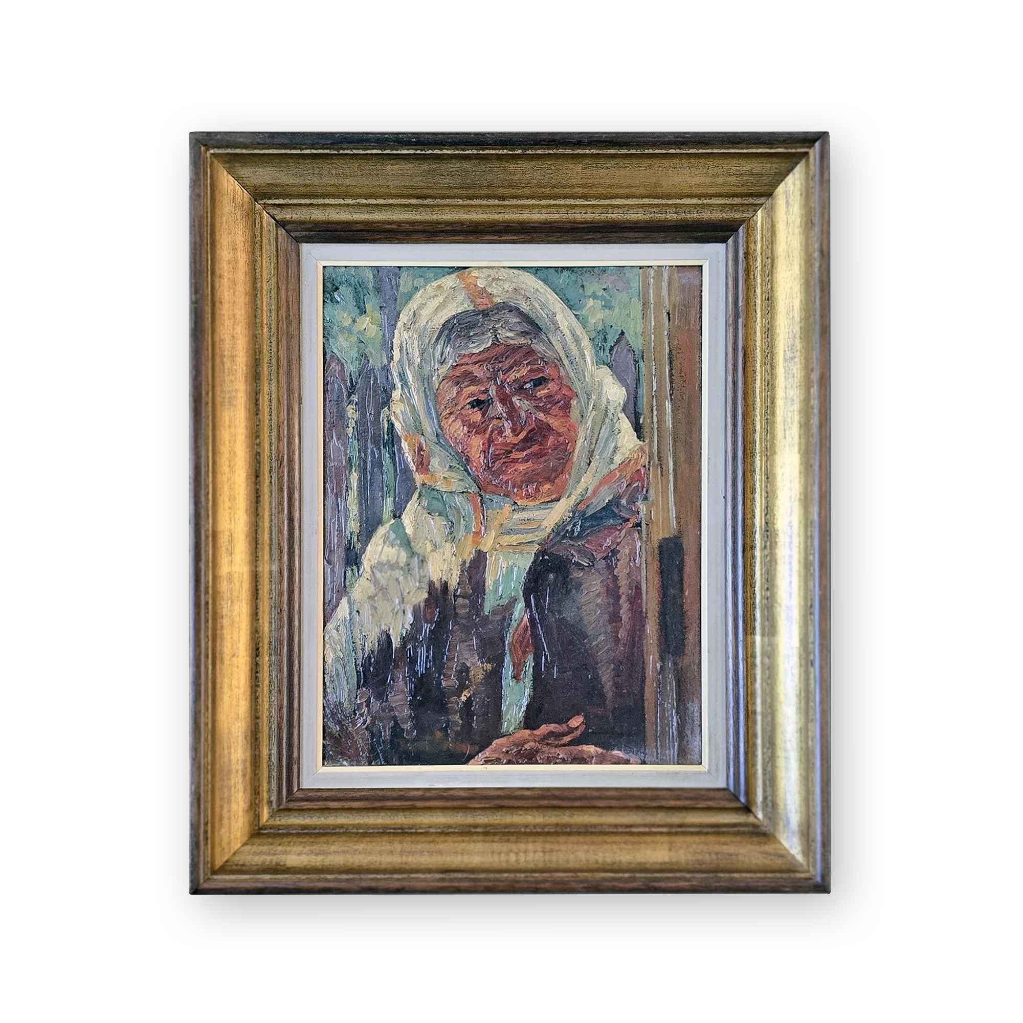 Rudolf SCHWEITZER-CUMPANA (1886-1975) Peasant woman with headscarf (c.1960) - Image 2