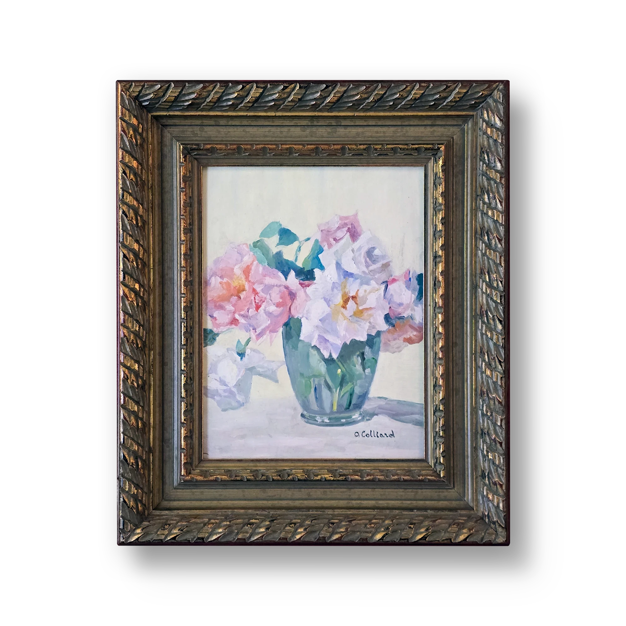 A Colliard. French school. XX Still life with roses - Image 5