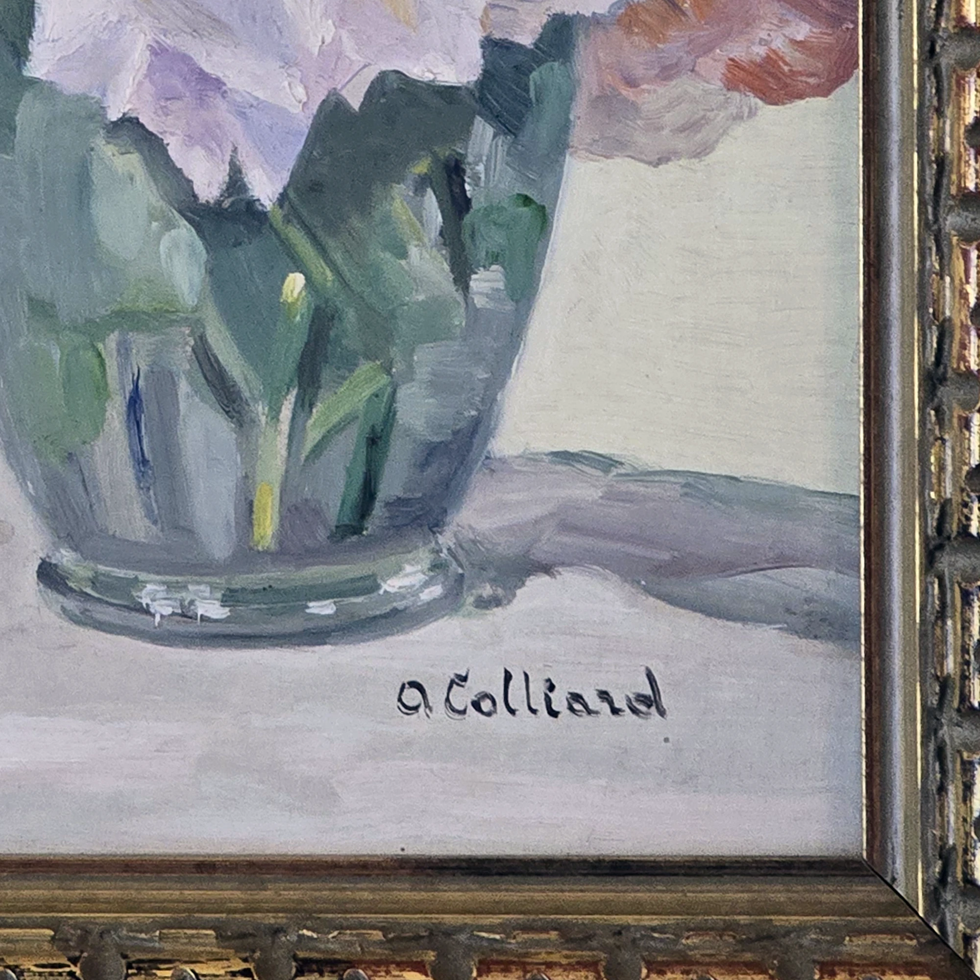 A Colliard. French school. XX Still life with roses - Image 2