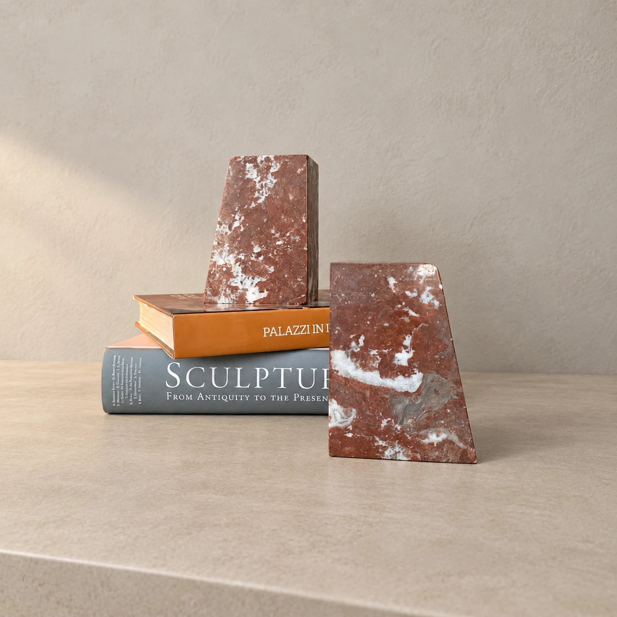 Art Deco Polychrome Marble Bookends, circa 1930s–1940s - Image 2