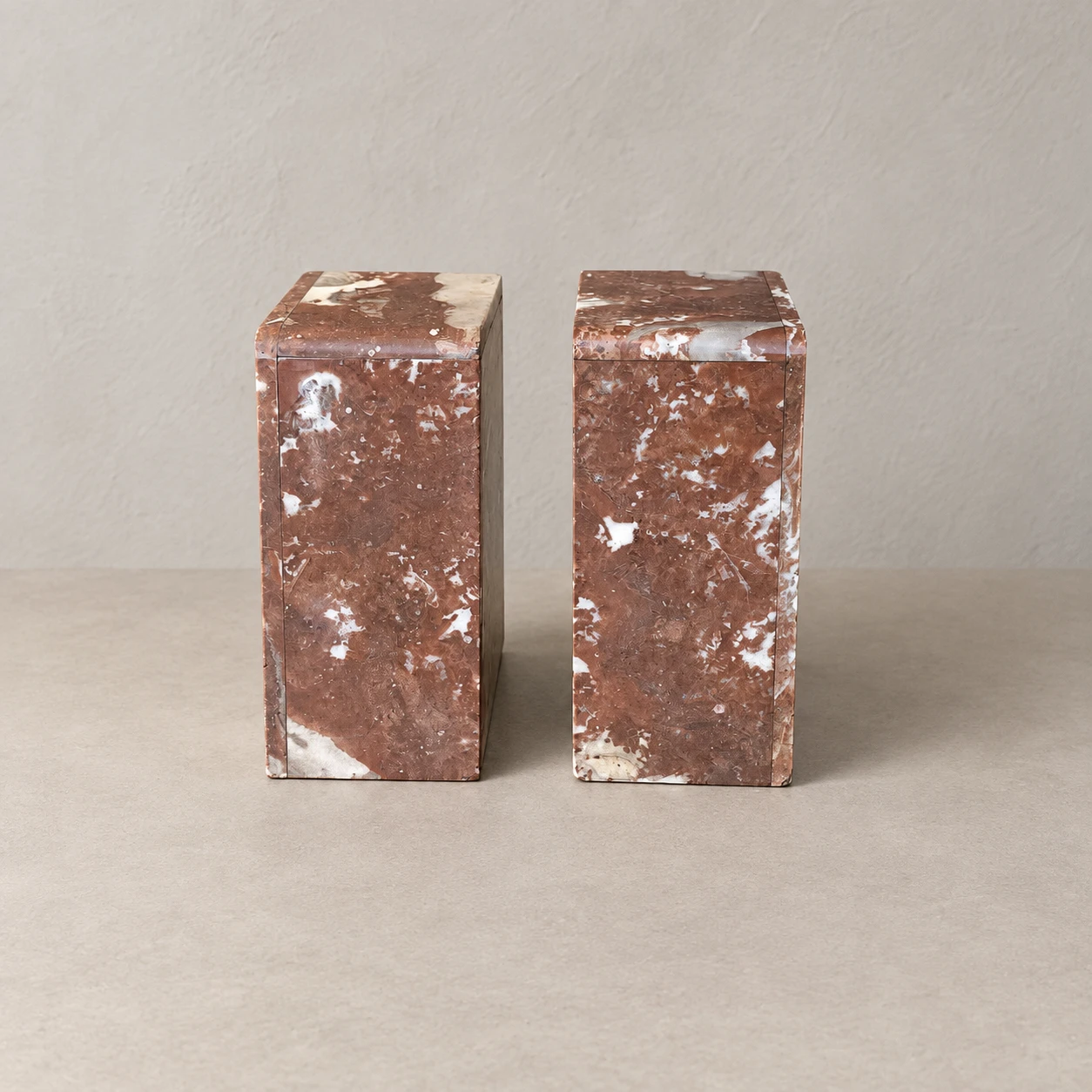 Art Deco Polychrome Marble Bookends, circa 1930s–1940s - Image 4