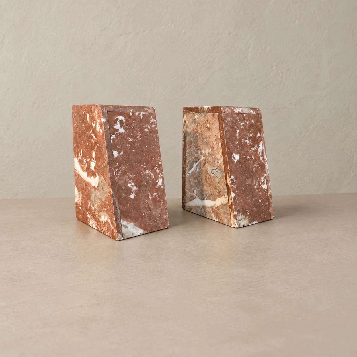 Art Deco Polychrome Marble Bookends, circa 1930s–1940s - Image 5