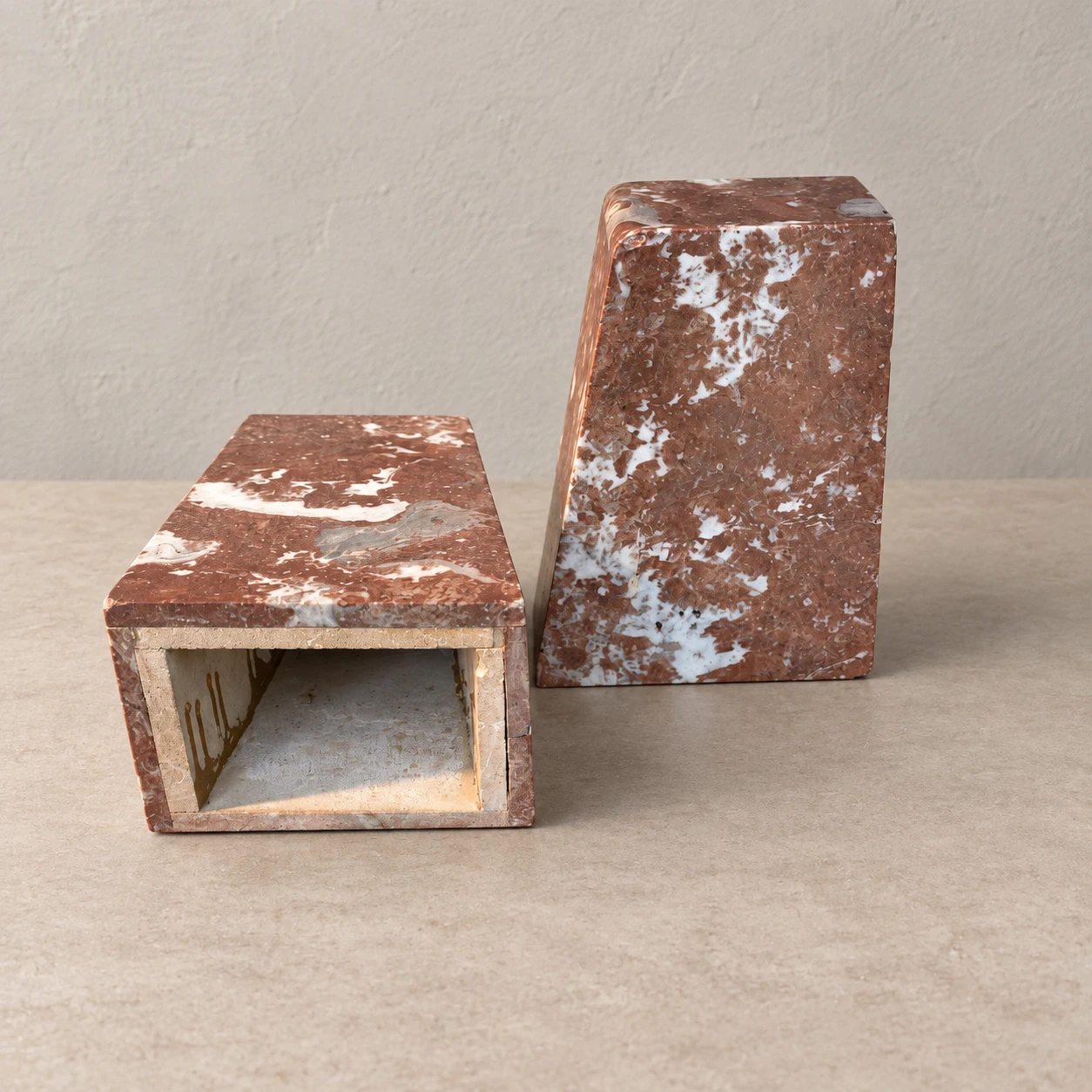 Art Deco Polychrome Marble Bookends, circa 1930s–1940s - Image 7