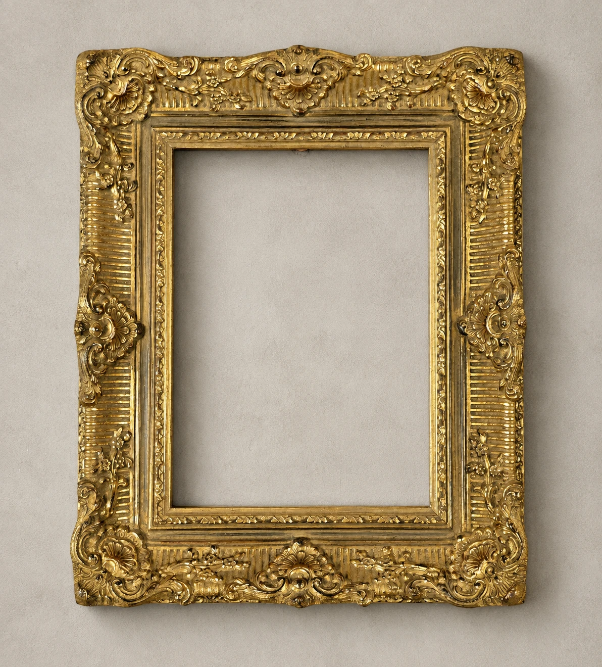 Vintage Gilded Picture Frame in the Louis XV Style, 1950s-1960s