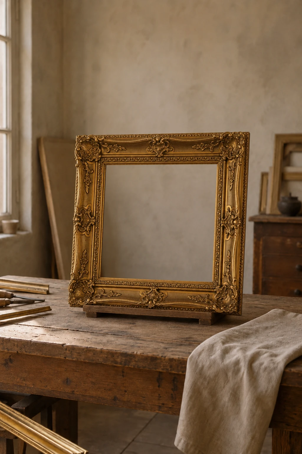 Antique French Rococo Revival Gilt Frame - Circa 1870 - Image 3