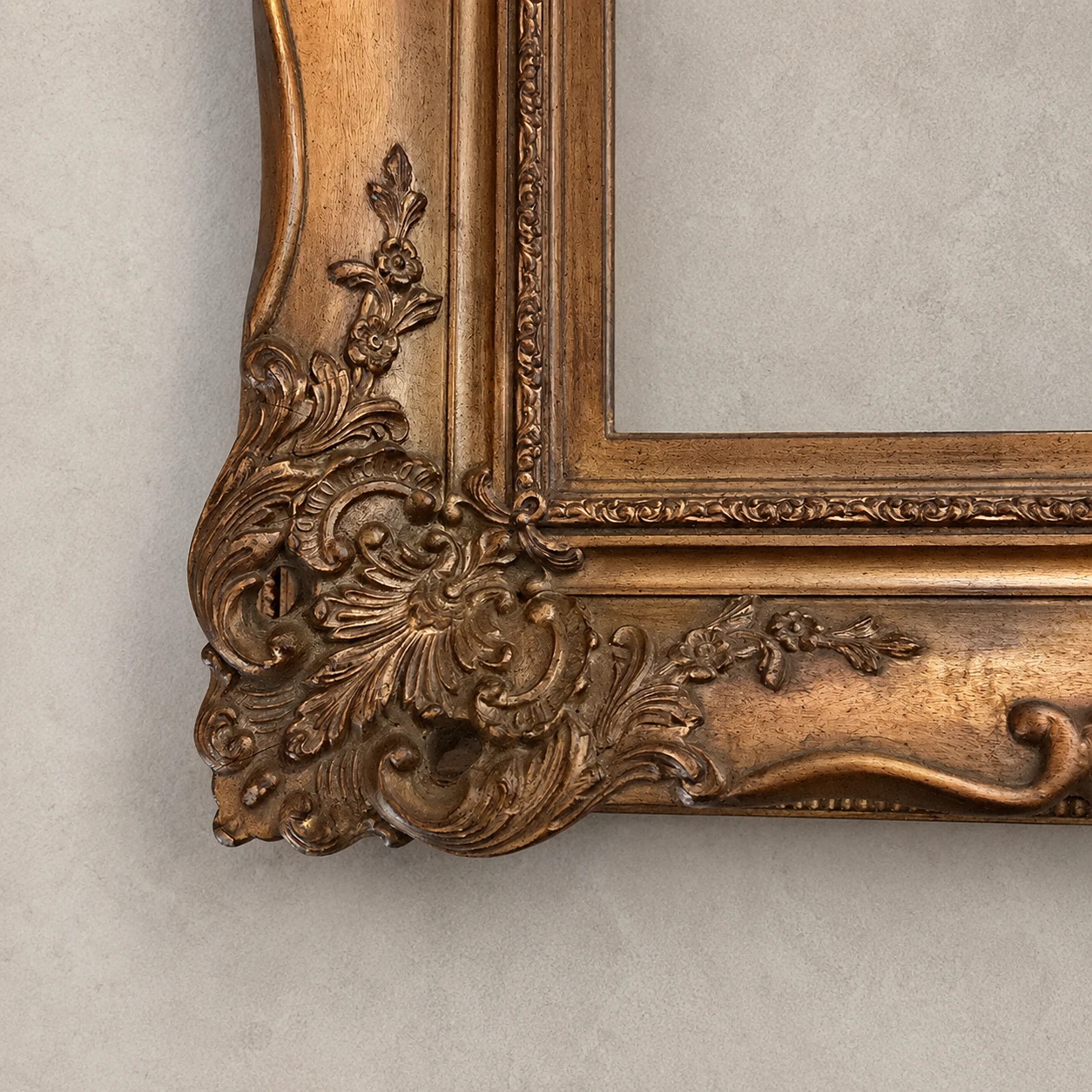 Vintage Louis XV Style Open-Corner Frame – Copper Finish - Image 2