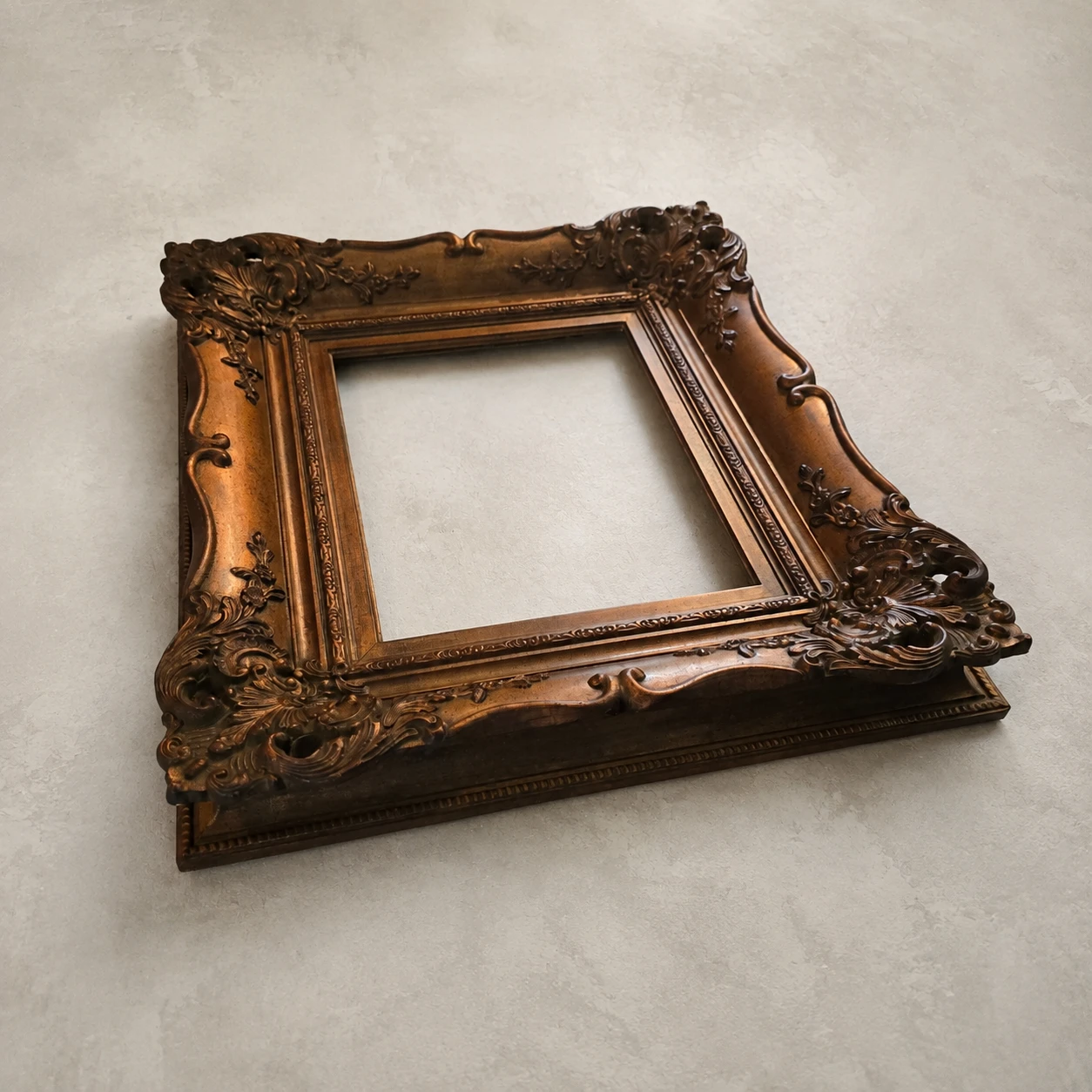 Vintage Louis XV Style Open-Corner Frame – Copper Finish - Image 5
