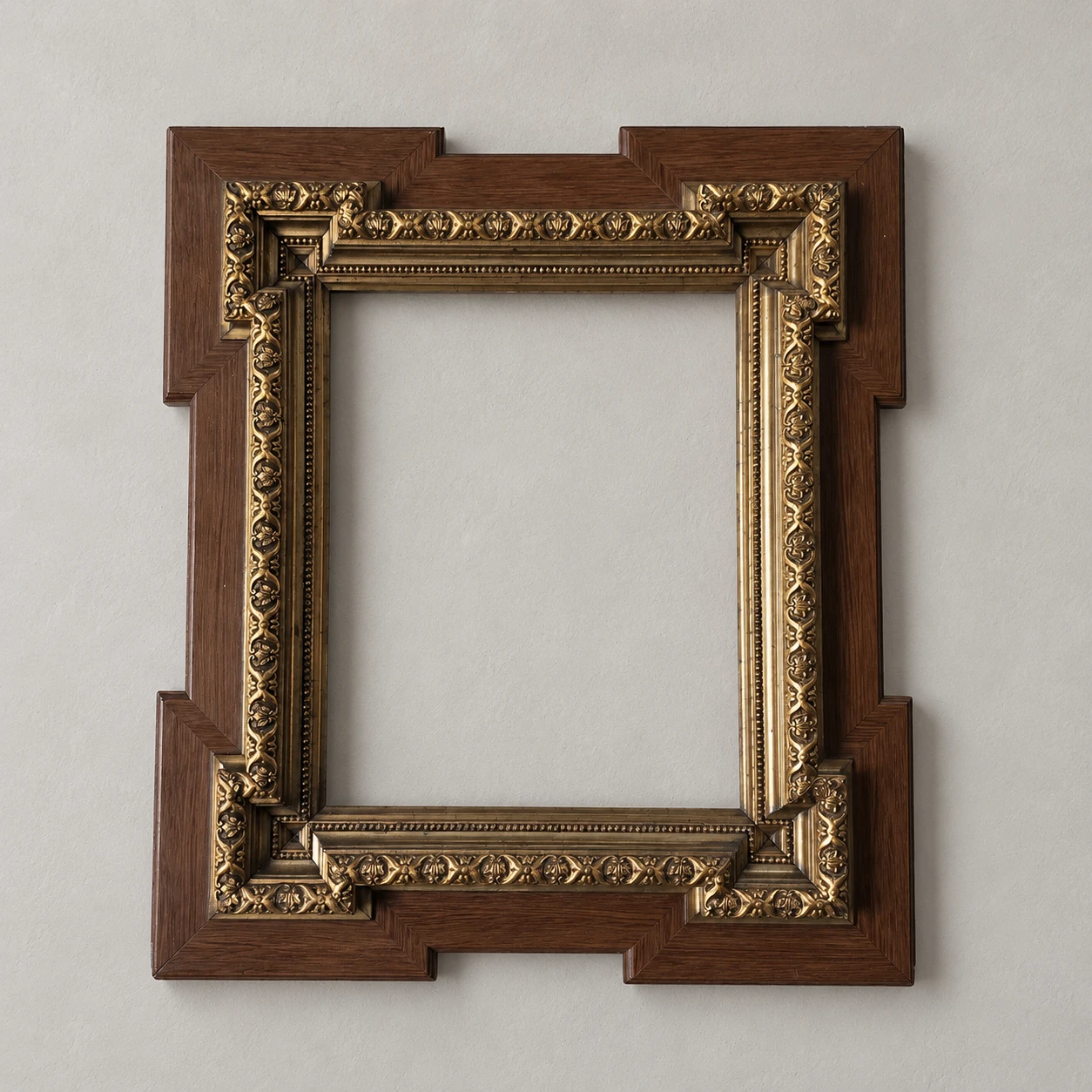 Late 19th-Century Architectural Frame - Wood with Gilt Ornament
