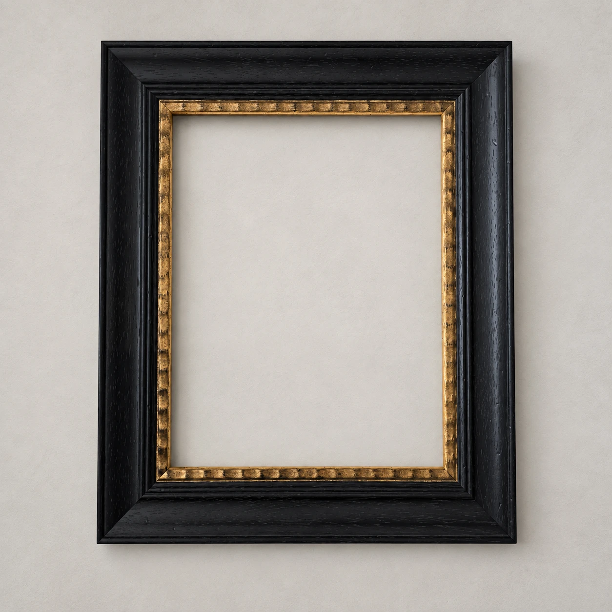 Contemporary Ebonised Wood Frame with Gilt Detail