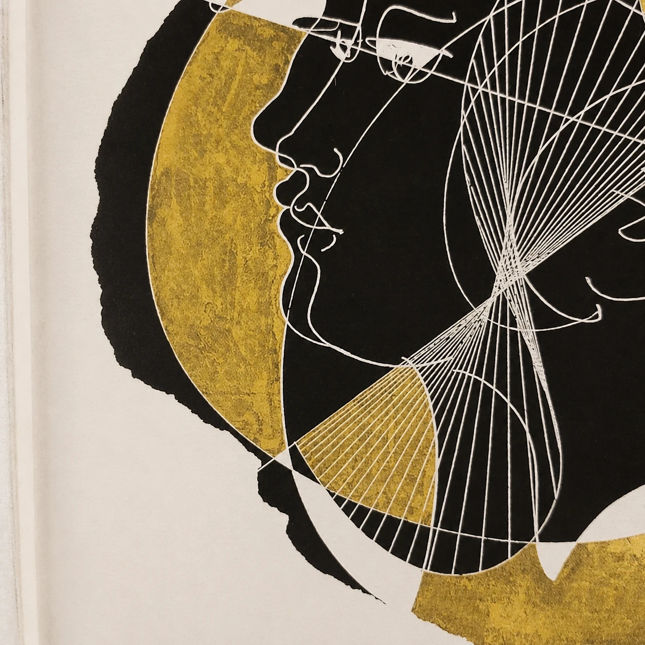 Hans Erni (1909–2015). Two Profiles – Mixed Media on Paper, 1971 - Image 5