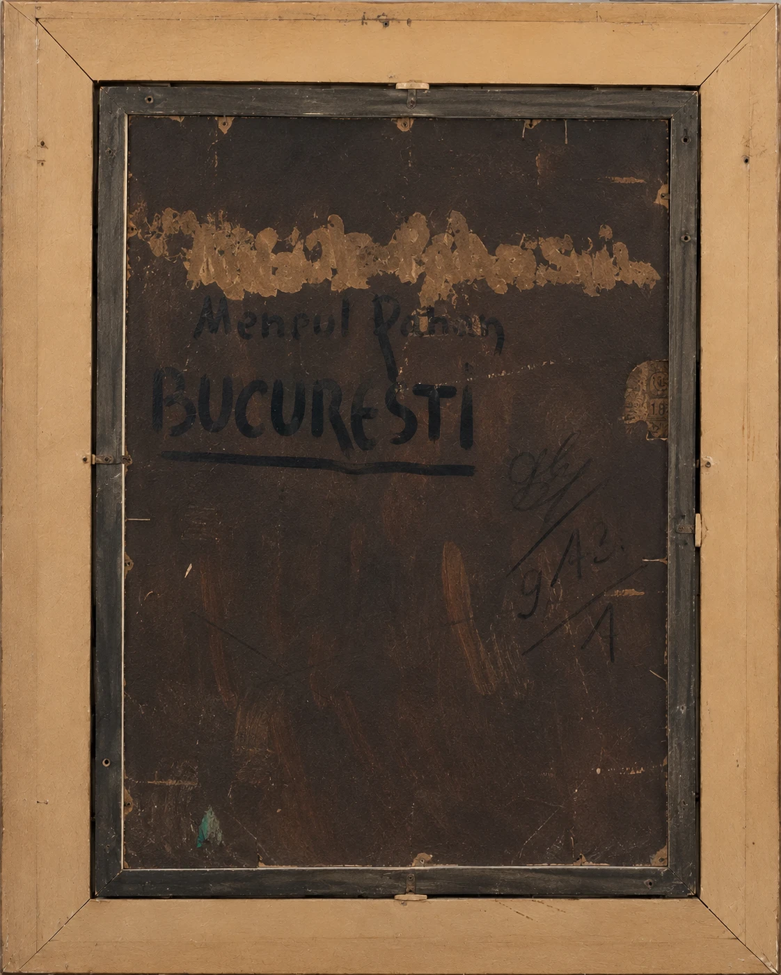 Rudolf Schweitzer-Cumpăna (1886–1975). Portrait of a Peasant Woman — Oil on Cardboard - Image 5