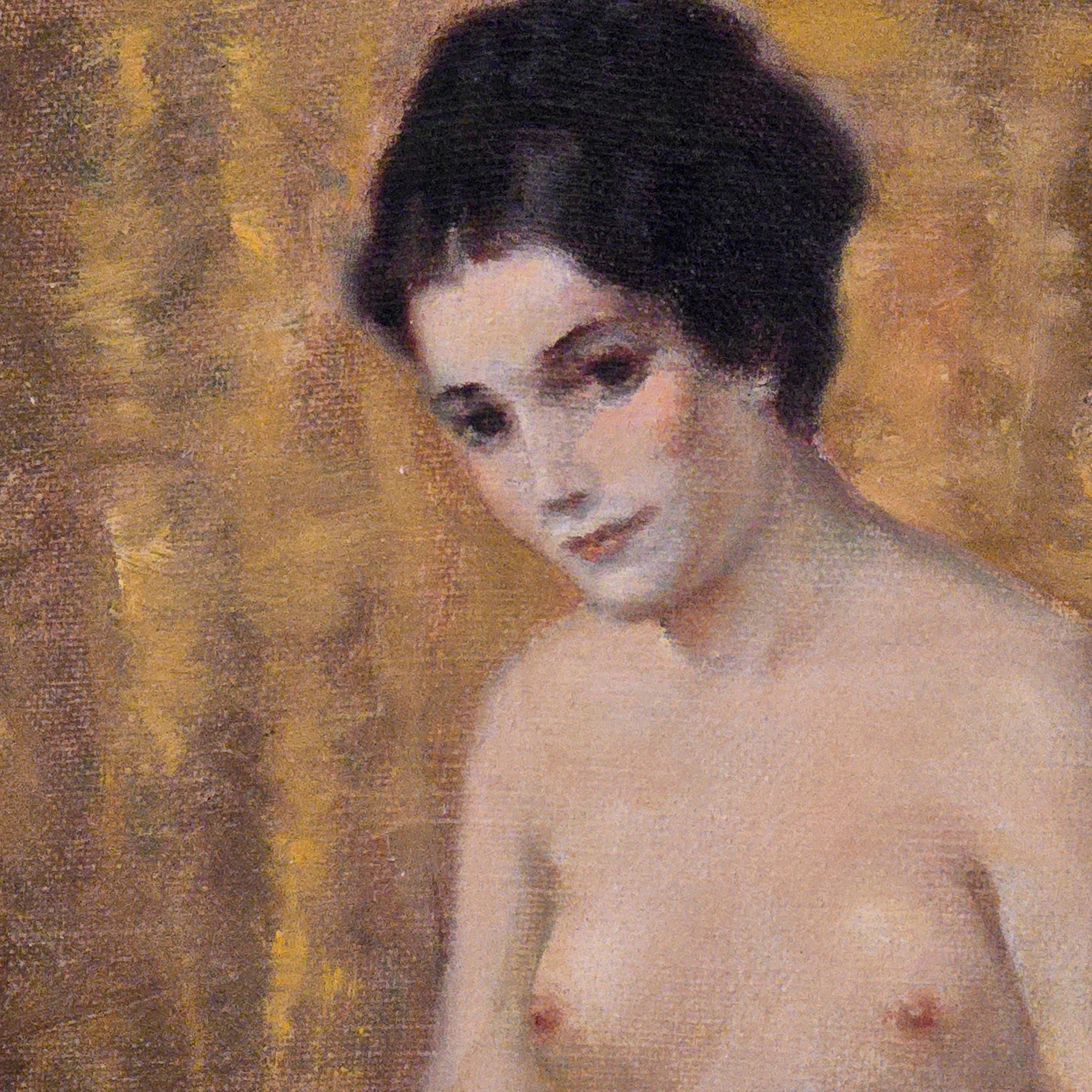 Henri DE PAUW (XX) Belgian school. Impressionist female nude. Oil on Canvas - Image 5