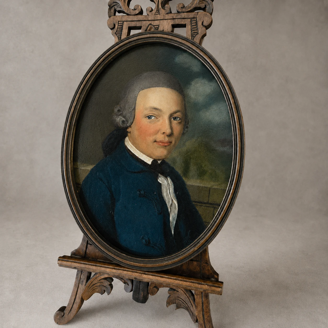 Dutch School, 18th Century . Portrait of Martinus van Toulon – Oil on Copper - Image 3