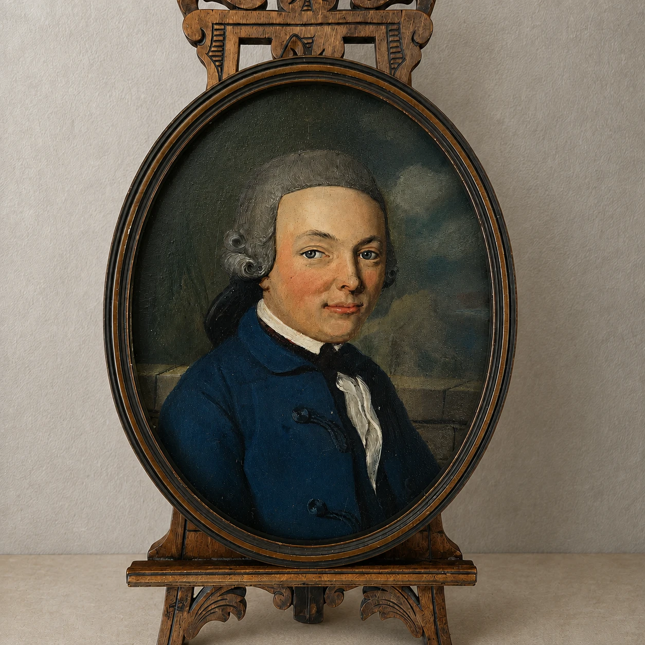 Dutch School, 18th Century . Portrait of Martinus van Toulon – Oil on Copper - Image 2