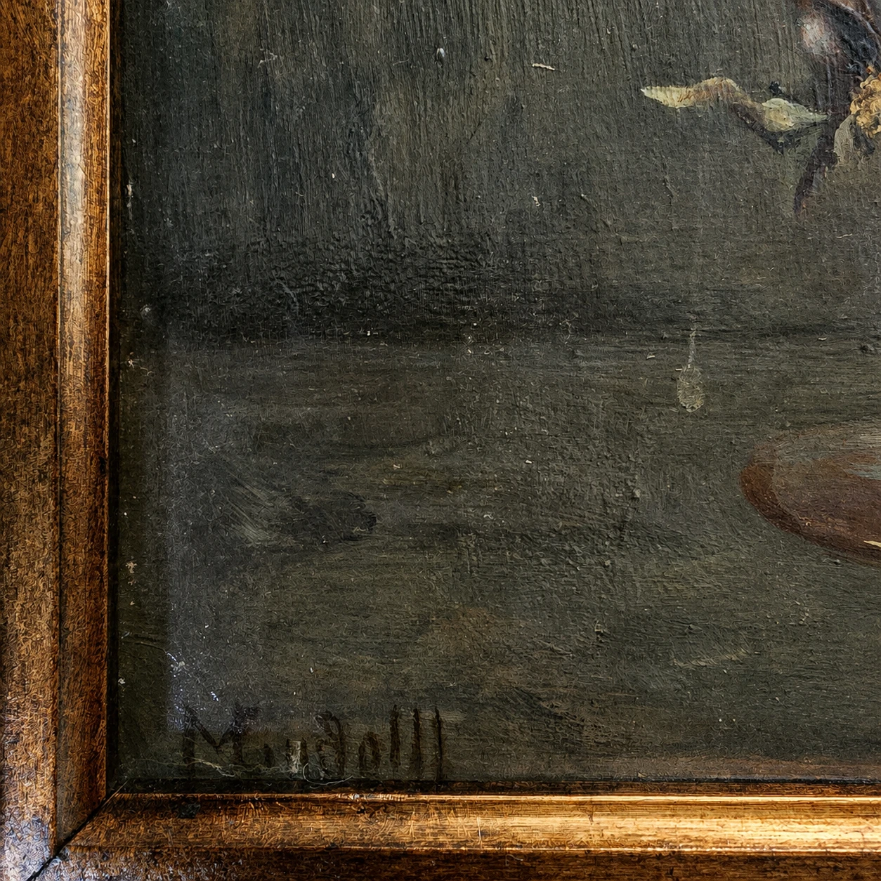 European School. 19th Century. Still Life with Roses - Oil on Panel - Image 9