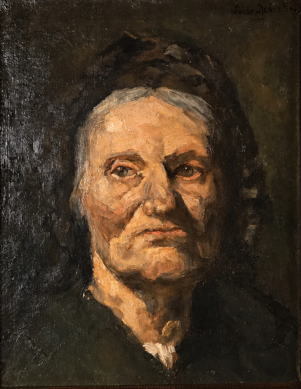 Suze Bisschop-Robertson (1855–1922). Portrait of an Elderly Woman – Oil on Canvas
