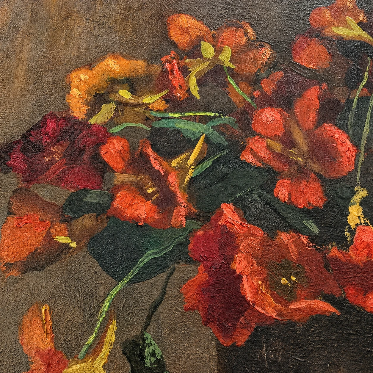Marc Ottee (1898-1982). Dutch School, 20th Century. Still Life with Nasturtiums – Oil on Canvas - Image 2