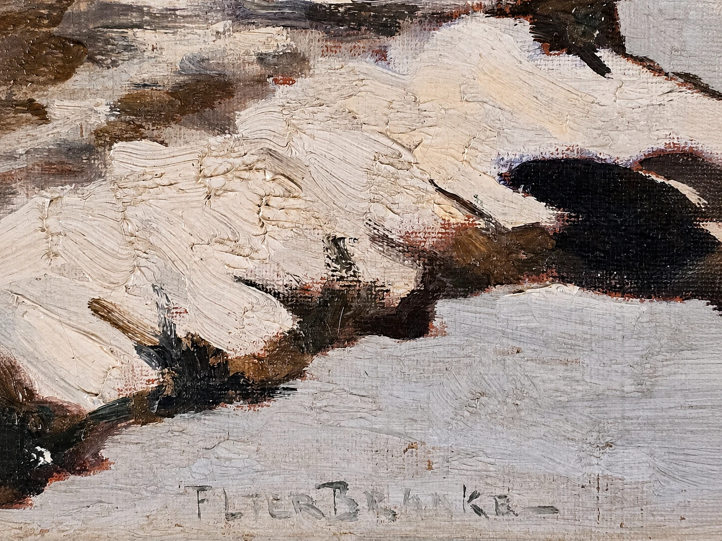 Frits ter Braake (1897–1977). Dutch Winter Village – Oil on Canvas - Image 8