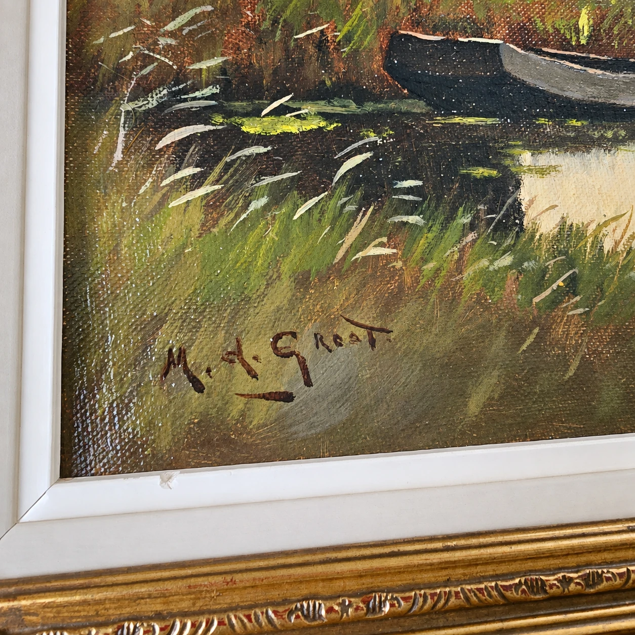 Maurits de Groot (1880–1934). Dutch School, Early 20th Century. Rural Waterside Landscape - Oil on Canvas - Image 4