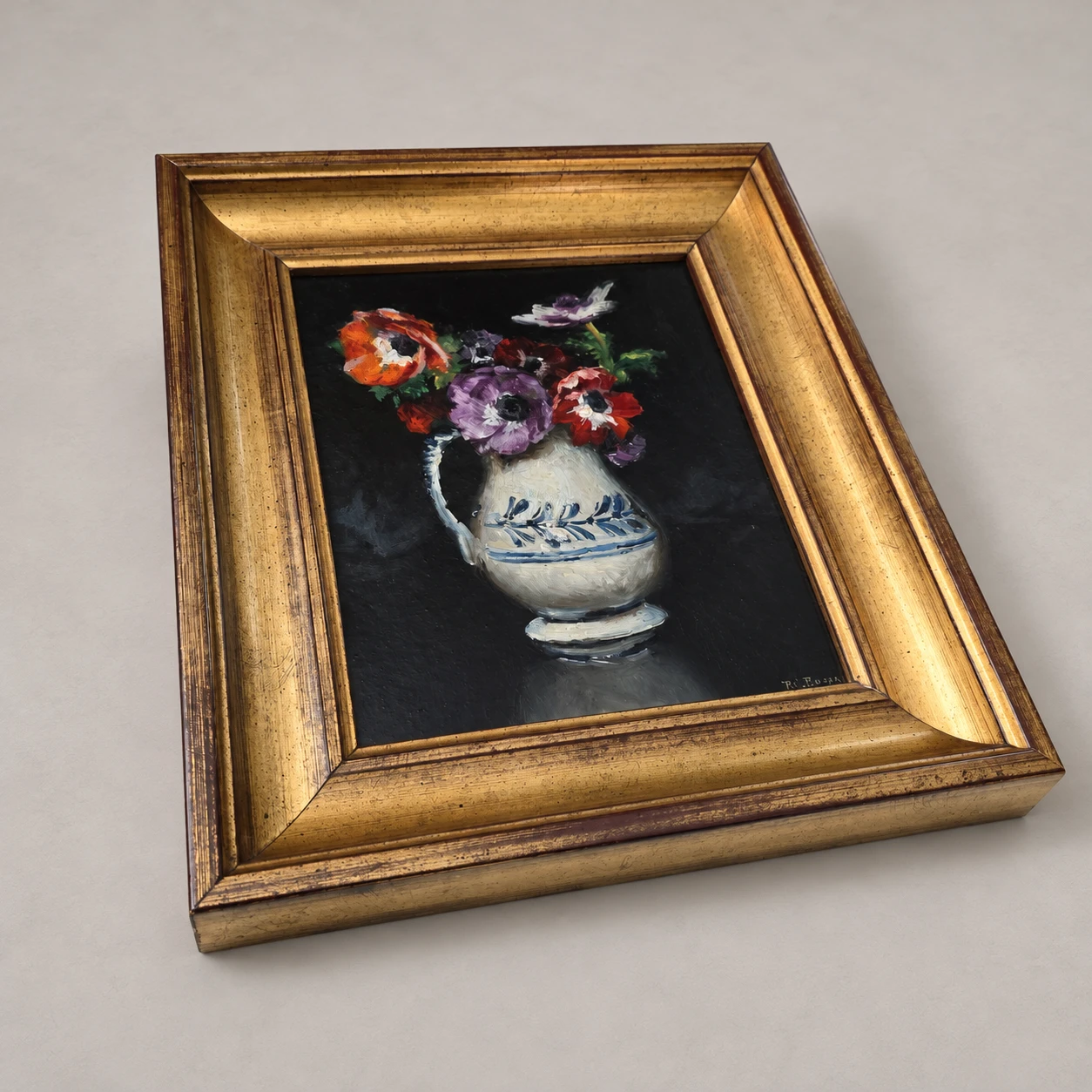 Robert Boudry (1878–1961). Belgian School, 20th Century. Floral Still Life - Oil on Cardboard - Image 2