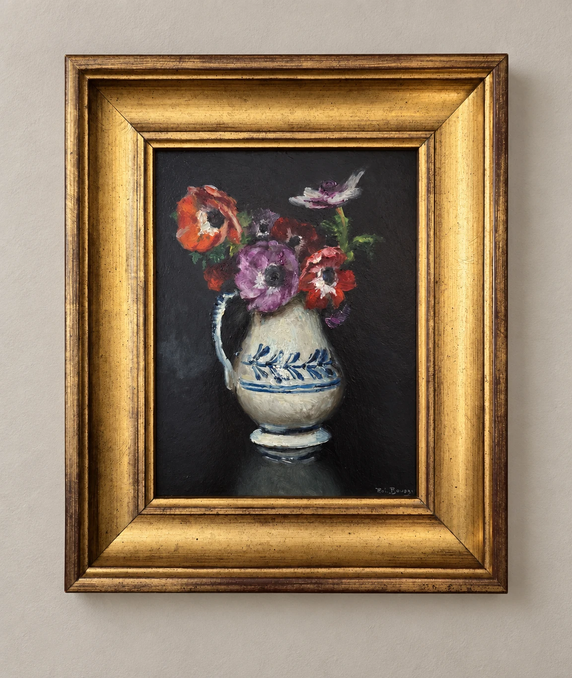 Robert Boudry (1878–1961). Belgian School, 20th Century. Floral Still Life - Oil on Cardboard - Image 7