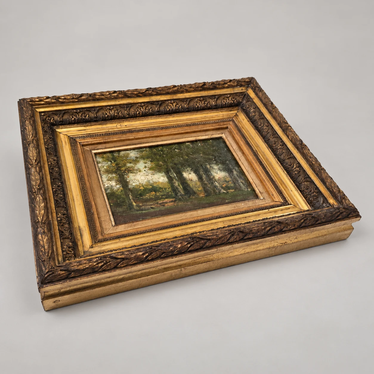 European School, 19th Century. Woodland Landscape - Oil on Panel - Image 4