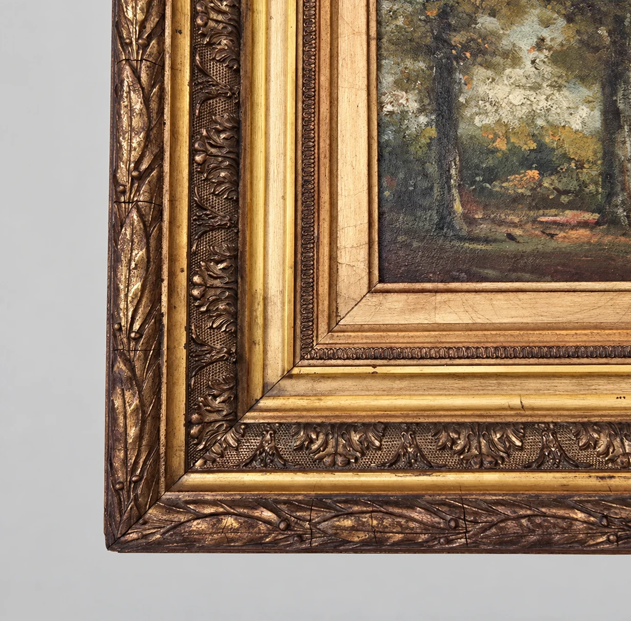 European School, 19th Century. Woodland Landscape - Oil on Panel - Image 5