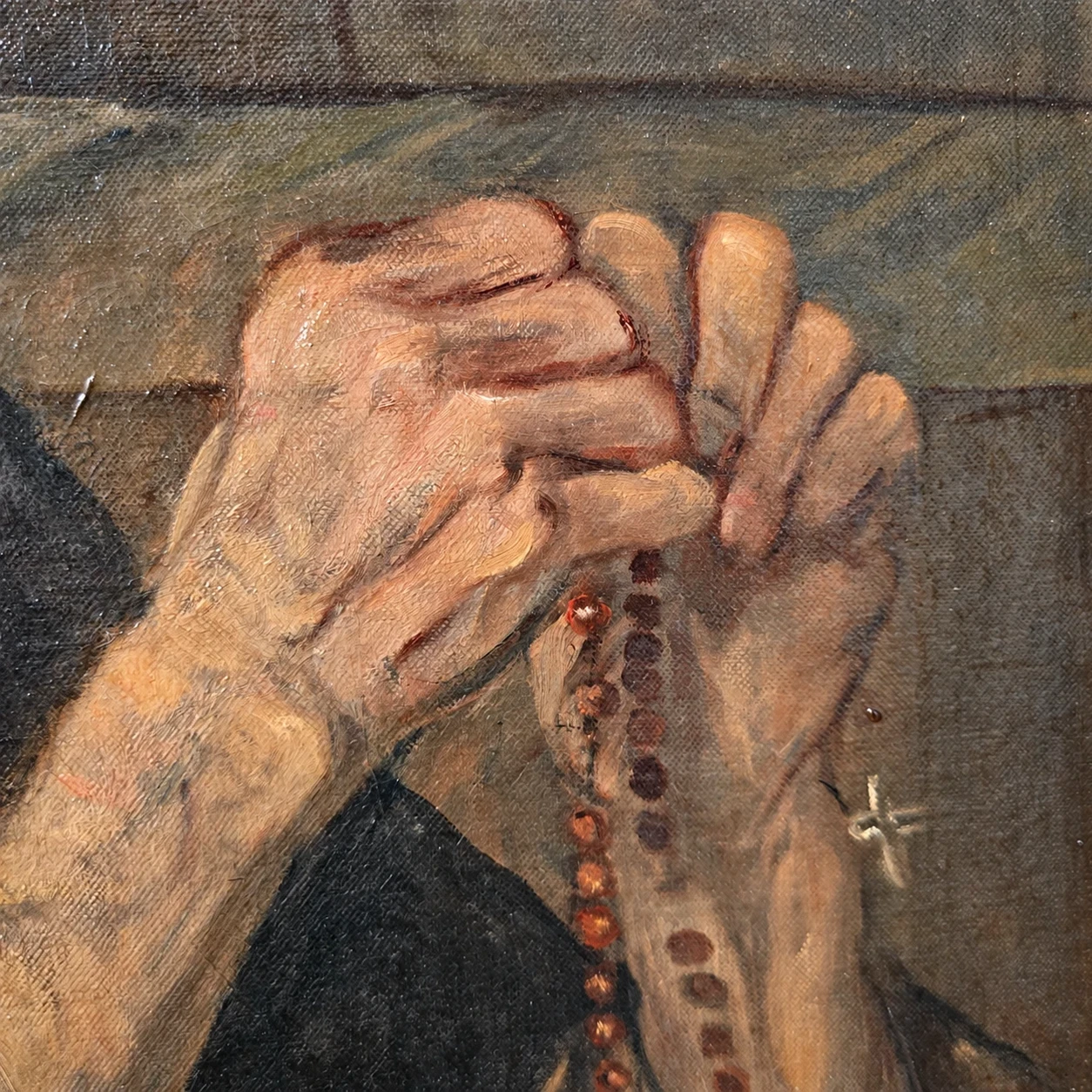 Willem Hendrik van der Nat (1865–1929). Dutch School, Early 20th Century. Woman at Prayer - Oil on Canvas - Image 9