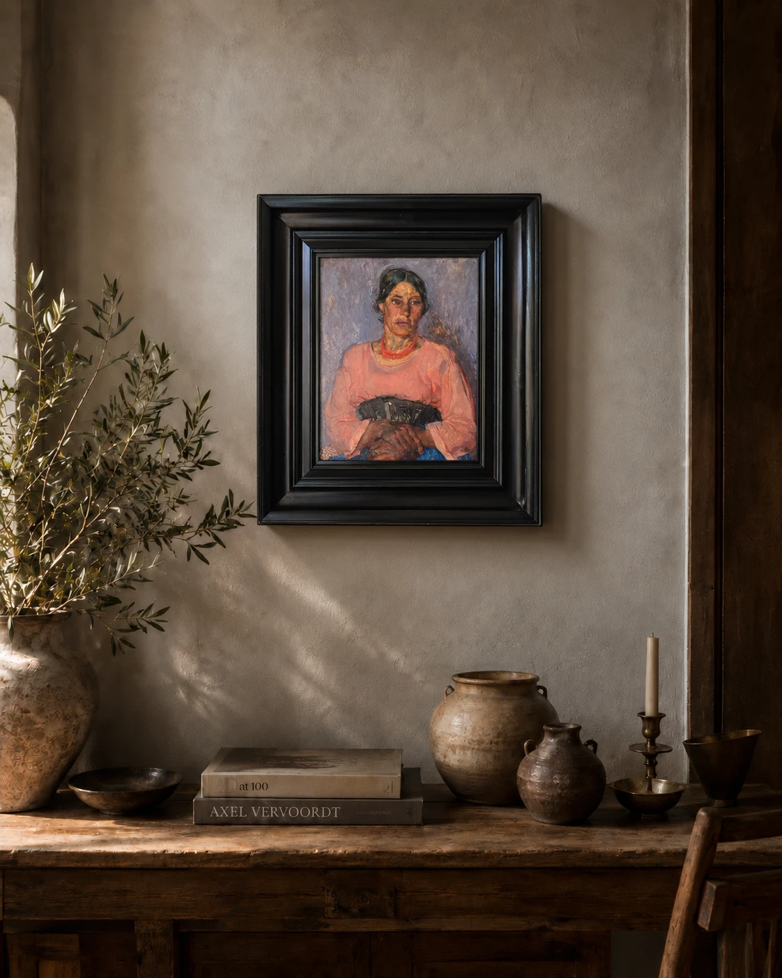 Unknown Artist. European School, Early 20th Century. Portrait of a Southern Italian Woman - Oil on Wooden Panel - Image 11