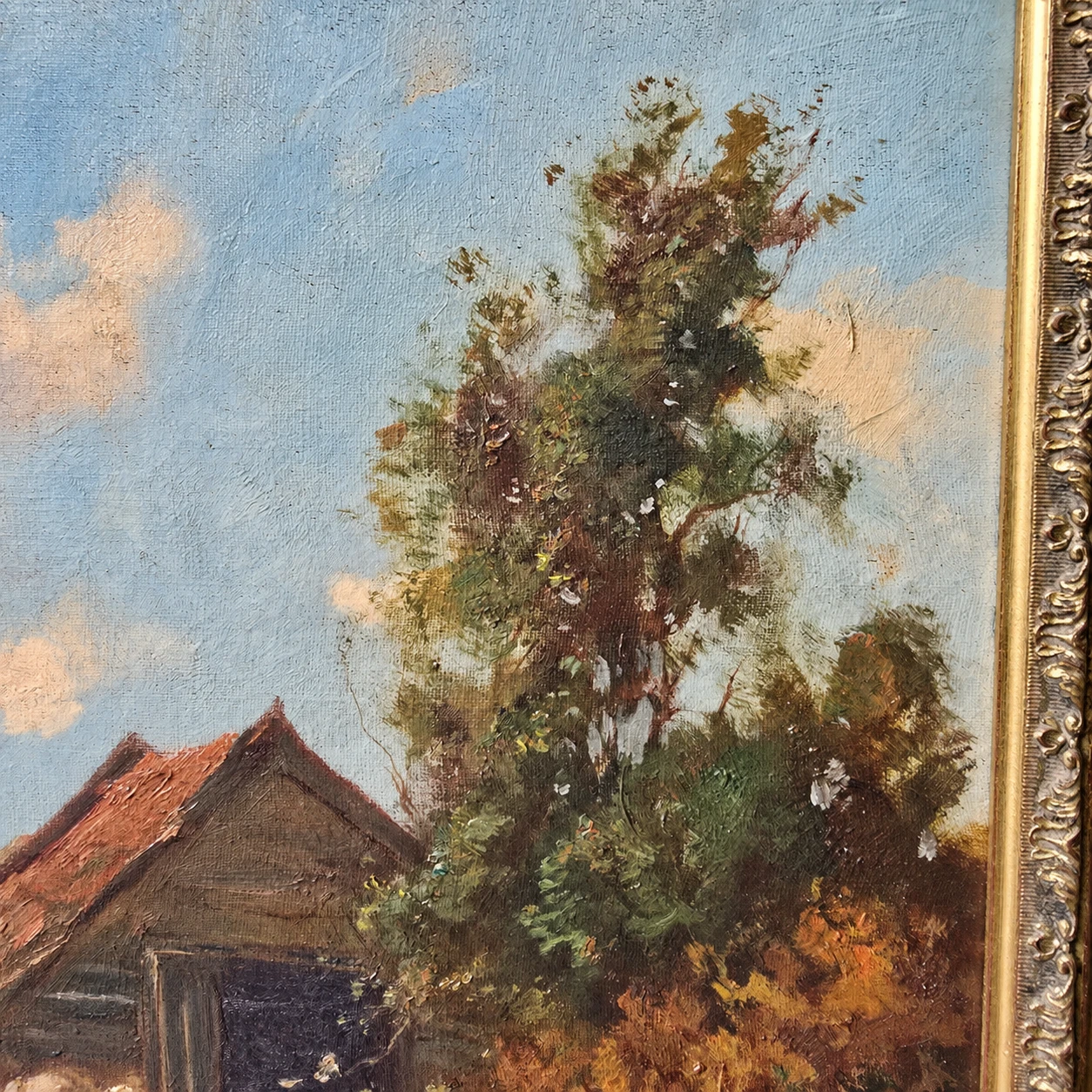 Arend van de Pol (1886 -1956). Dutch school Rural Landscape with Shepherd and Sheep - Oil on Canvas - Image 2