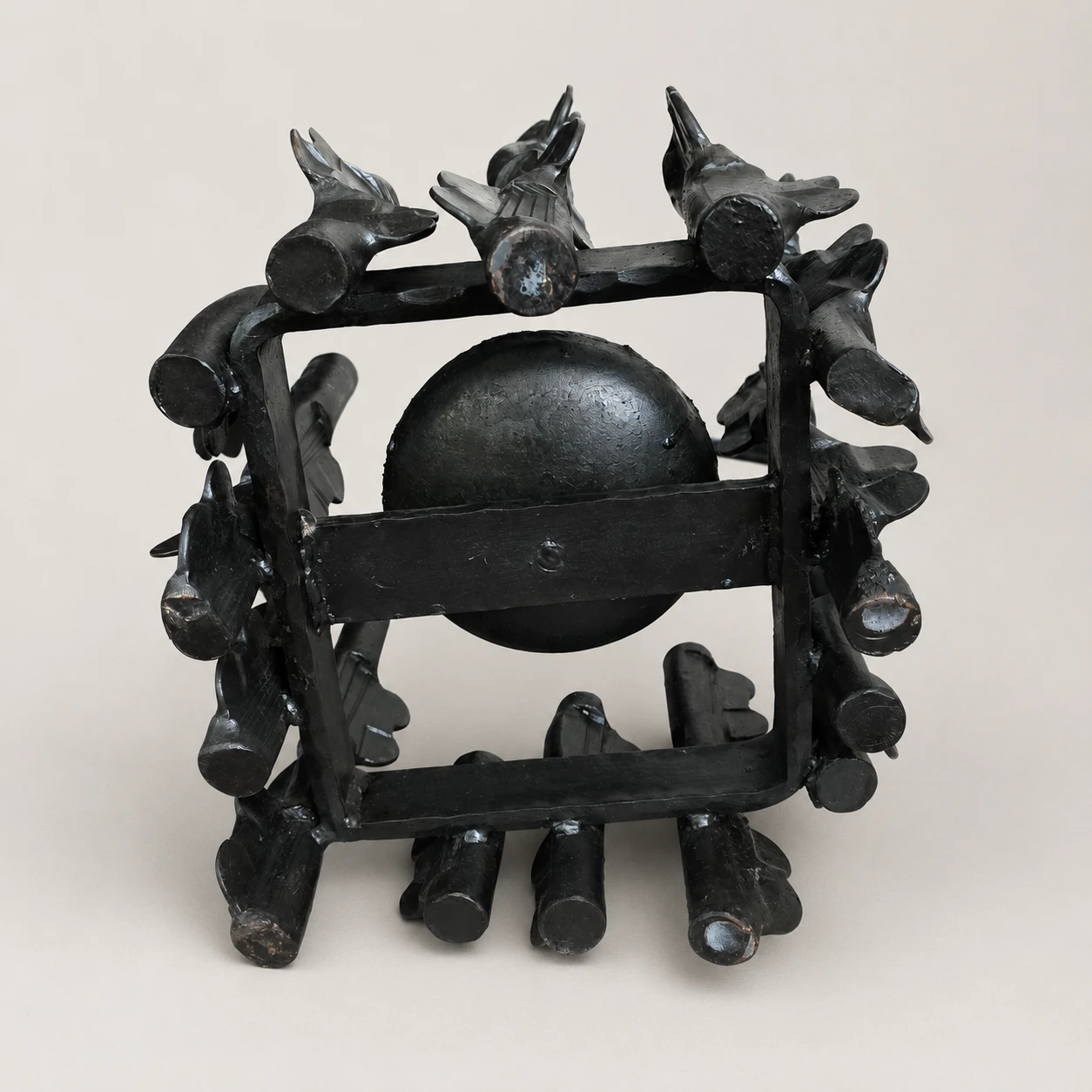 Brutalist Sculptural Candlestick, circa 1960s–1970s – Cast Metal - Image 3