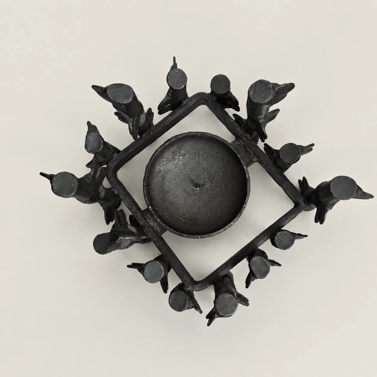 Brutalist Sculptural Candlestick, circa 1960s–1970s – Cast Metal - Image 11