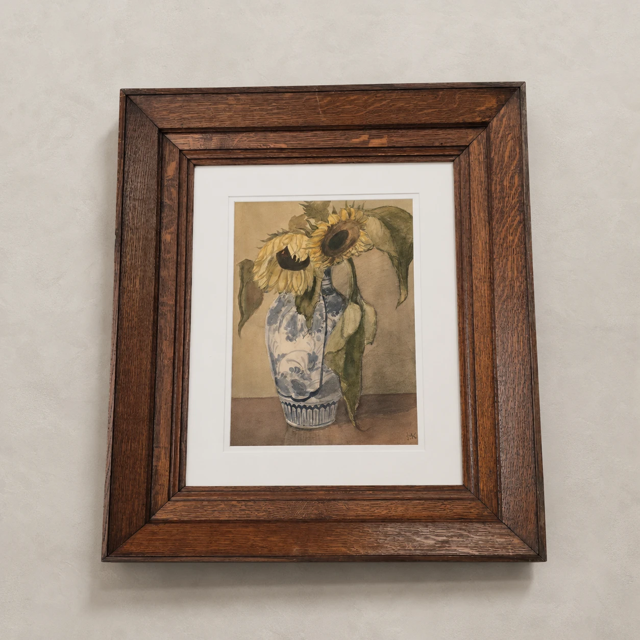 Otto Dix (1891–1969). German School, 20th Century. Still Life with Sunflowers – Watercolour on Paper - Image 8
