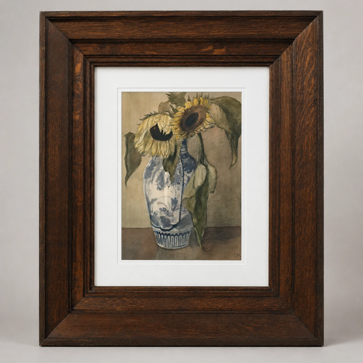 Otto Dix (1891–1969). German School, 20th Century. Still Life with Sunflowers – Watercolour on Paper - Image 12