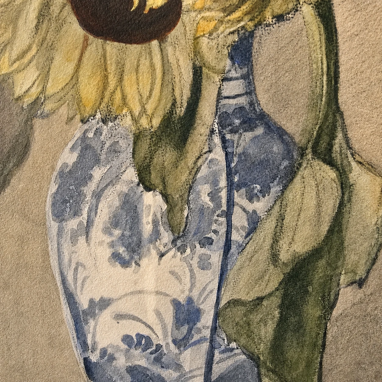 Otto Dix (1891–1969). German School, 20th Century. Still Life with Sunflowers – Watercolour on Paper - Image 19