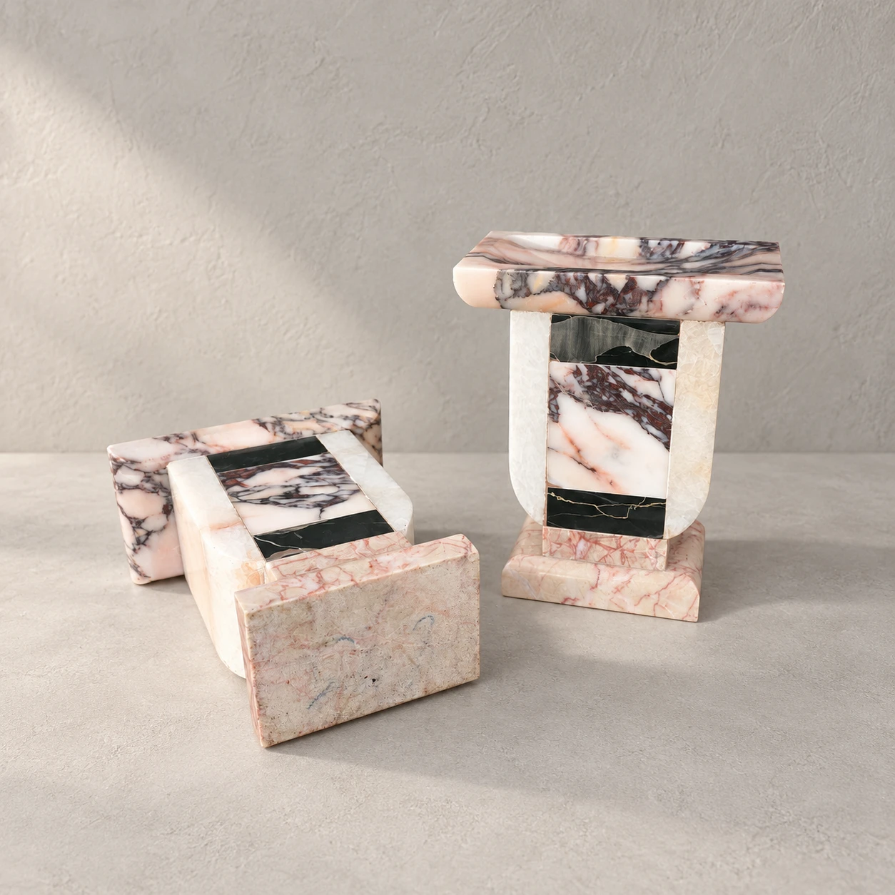 Pair of Art Deco Marble Ornaments, probably 1930s - Image 7