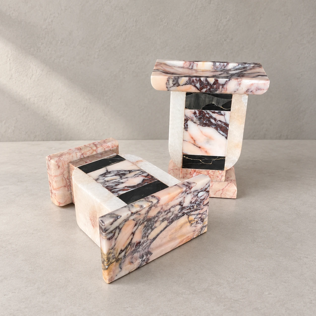 Pair of Art Deco Marble Ornaments, probably 1930s - Image 10