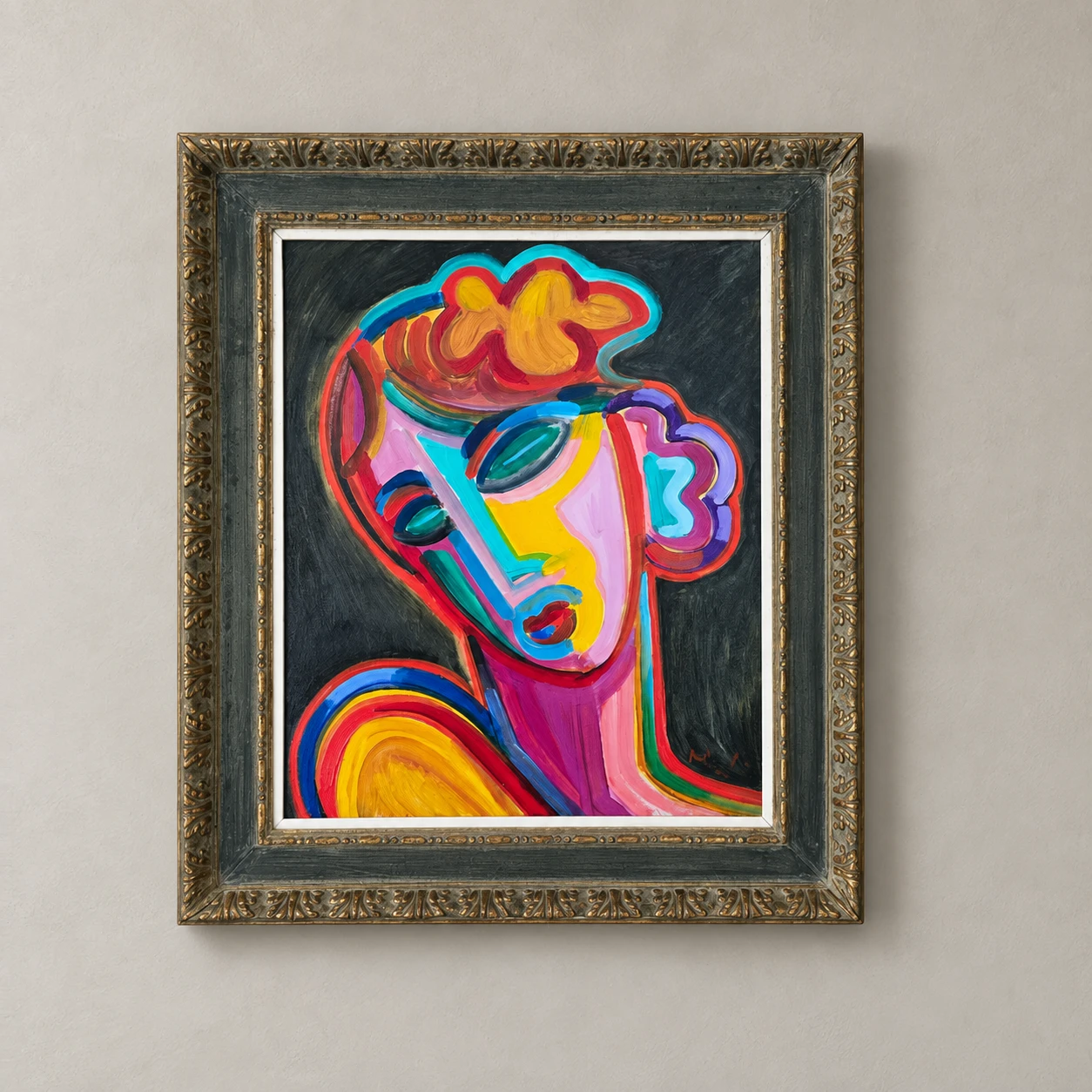 Rob van Trier (1957). Portrait of a Woman - Oil on Canvas - Image 7