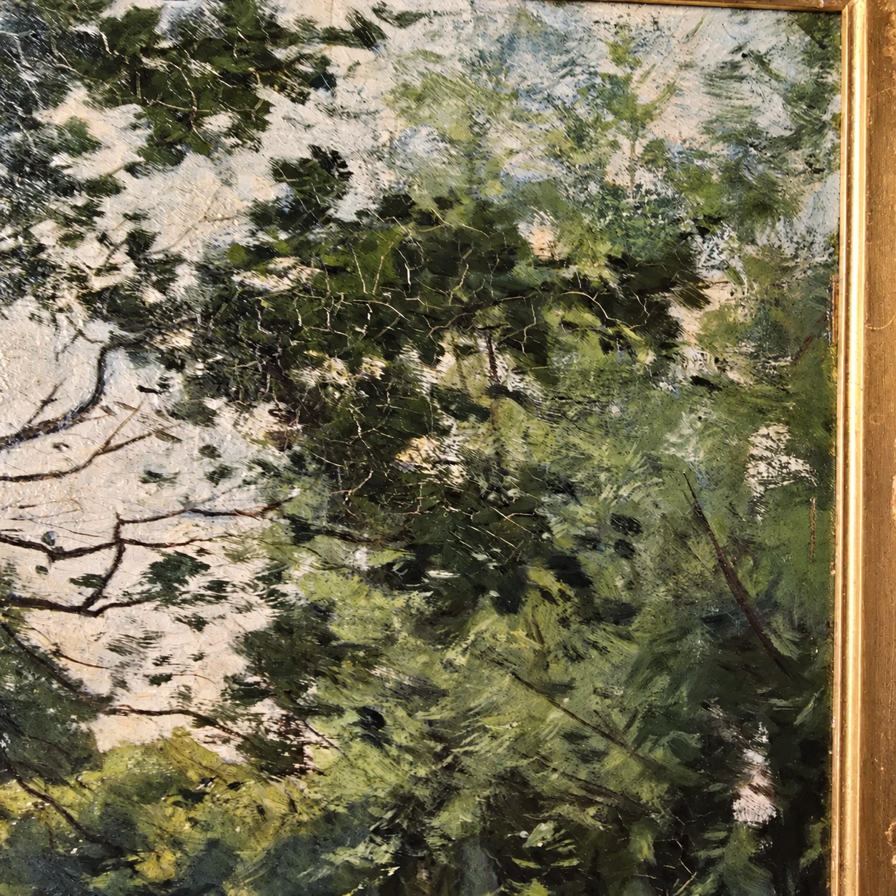 Eduard August Becht (1868-1931). Dutch School, late 19th / early 20th century. Woodland Landscape - Oil on canvas - Image 2