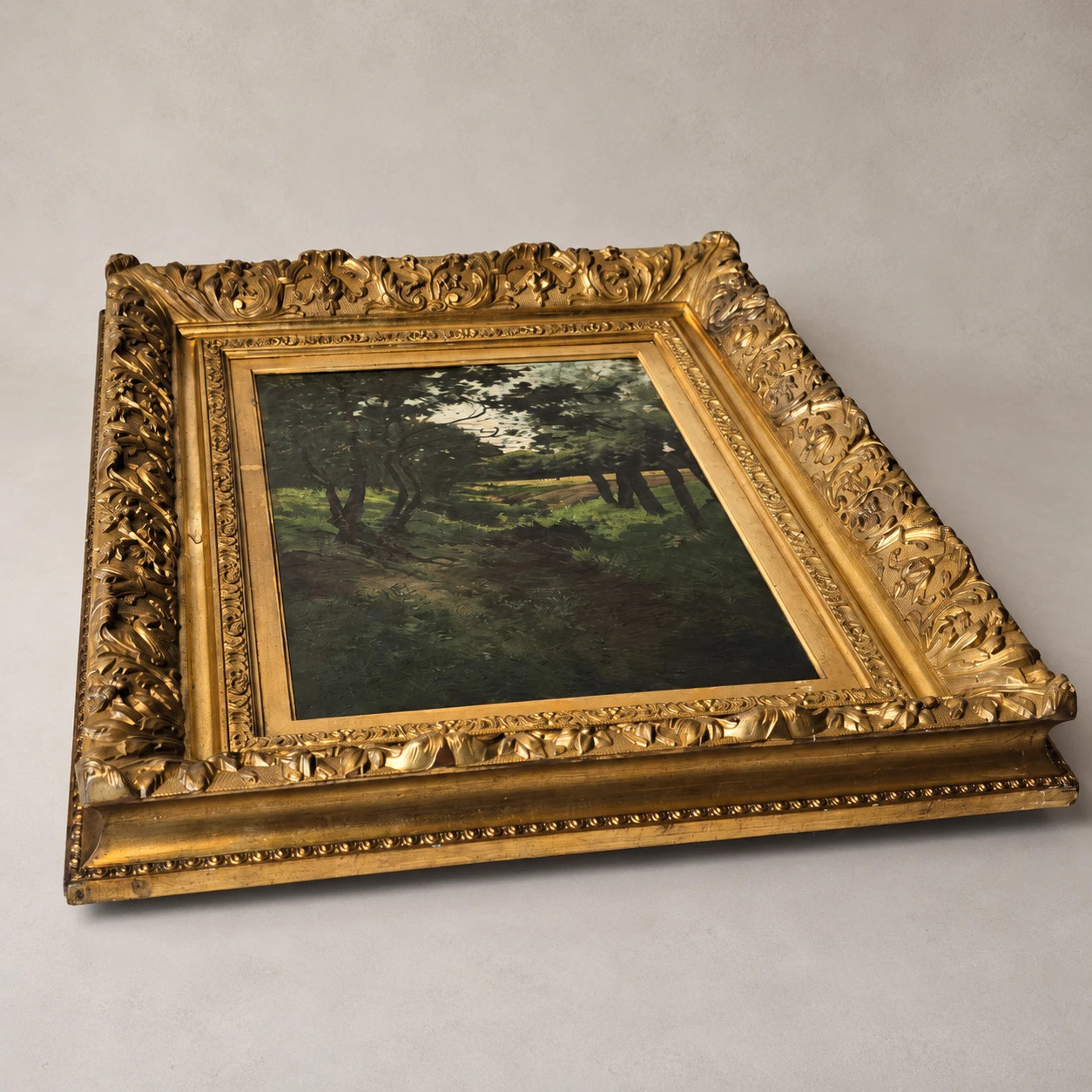 Eduard August Becht (1868-1931). Dutch School, late 19th / early 20th century. Woodland Landscape - Oil on canvas - Image 9